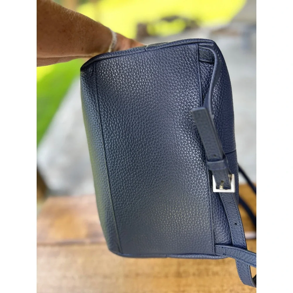 Kate Spade Chester Street Kacy Navy Pebbled Leather Backpack Tassel Bag